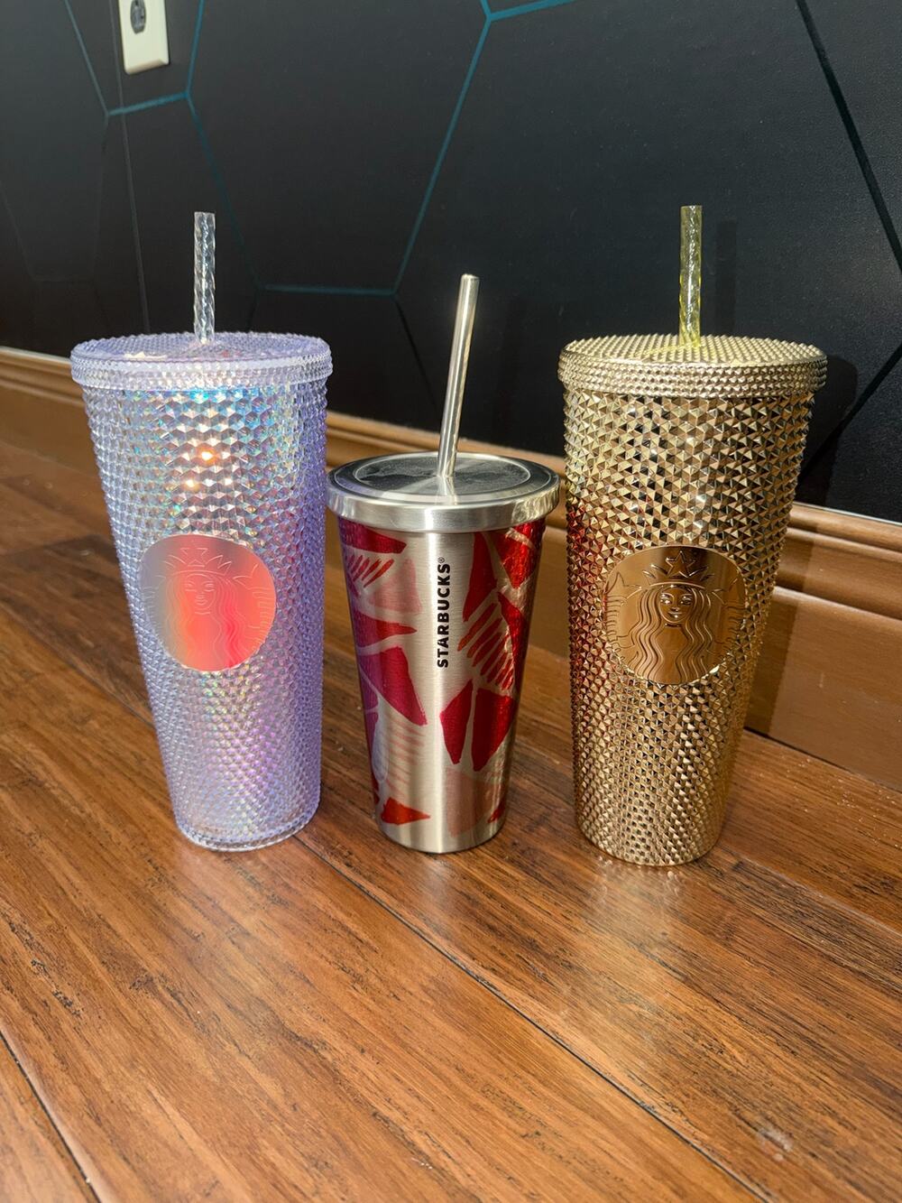 collectible Starbucks cold cup tumblers Unicorn Iridescent Bling